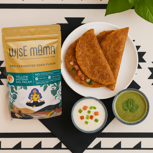 Pre-fermented Instant Moong Dal Palak Chilla /Dosa | 200g | | makes 10 to 12 Dosa