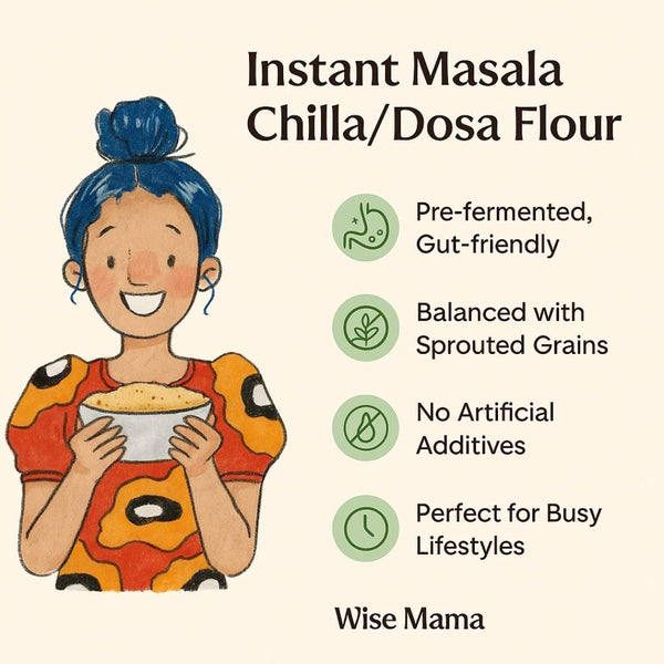 Pre-fermented Instant Masala Millet Chilla / Dosa