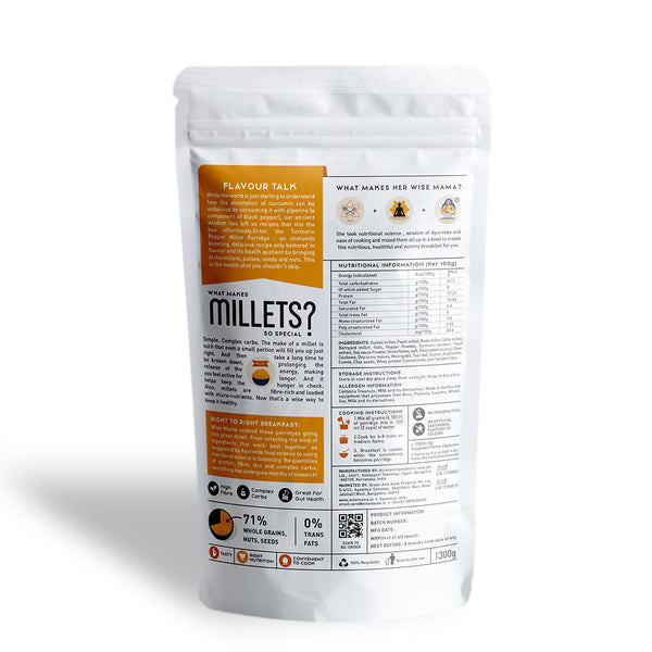 Pepper and Turmeric Millet Porridge - wisemama.in