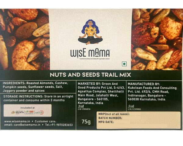 Wise Mama Nuts And Seeds Trail Mix-75g