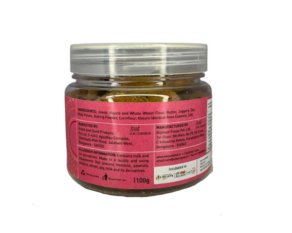 Rose Petal & Millet Cookie 100g