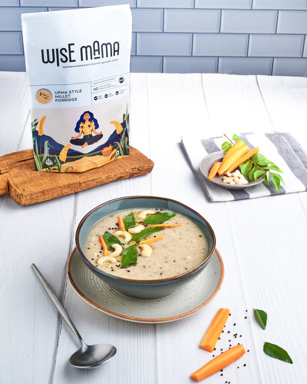 Upma Style Millet Porridge - wisemama.in