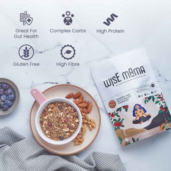 Berries and Nuts Millet Porridge - wisemama.in